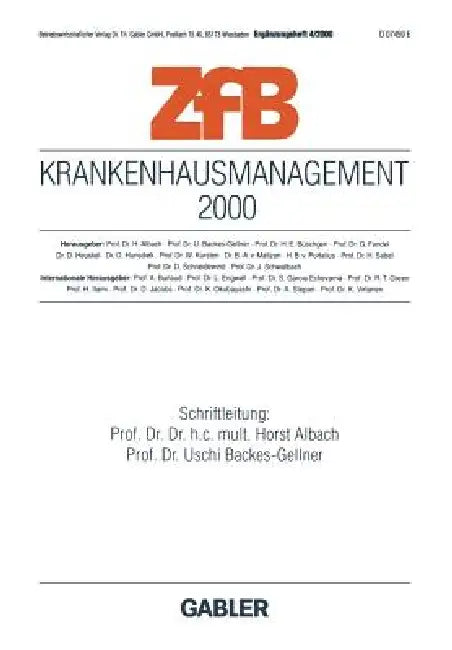 Krankenhausmanagement 2000 (English, Horst Albach | Uschi Backes-Gellner)