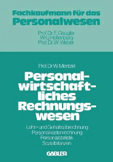 Personalwirtschaftliches Rechnungswesen (English, Wolfgang Mentzel)