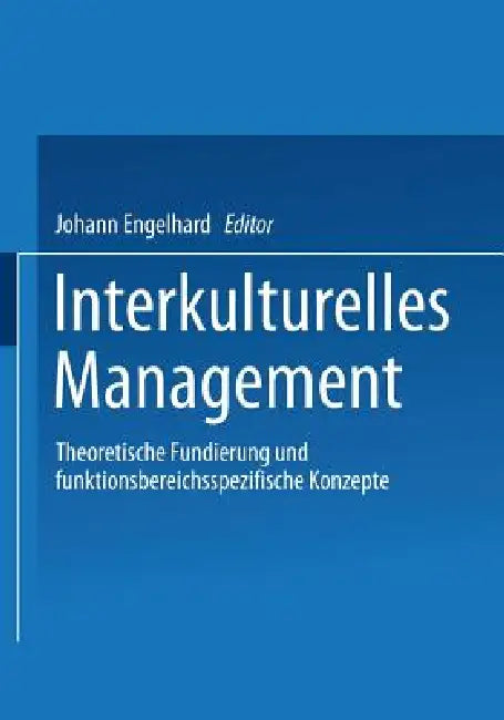 Interkulturelles Management (English, Johann Engelhard)