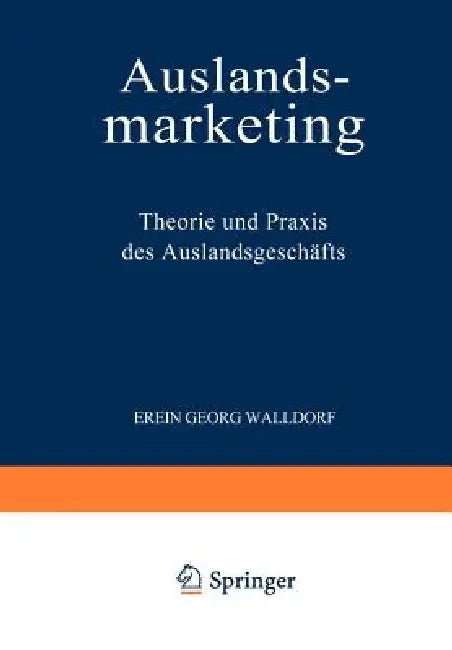 Auslandsmarketing (English, Erwin Georg Walldorf)