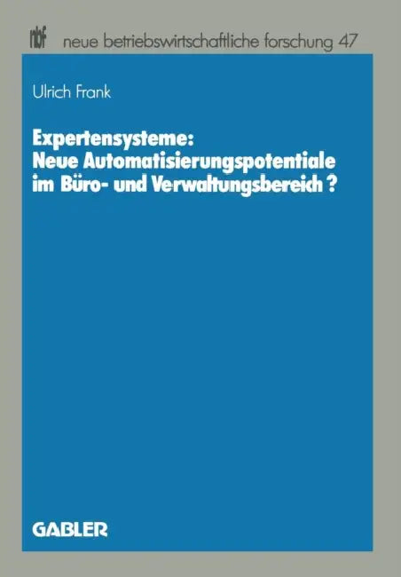 Expertensysteme (English, Ulrich Frank)