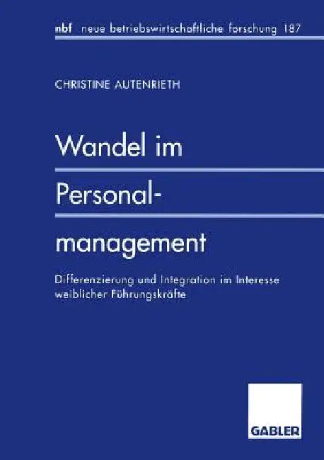 Wandel Im Personalmanagement (English, Christine Autenrieth)