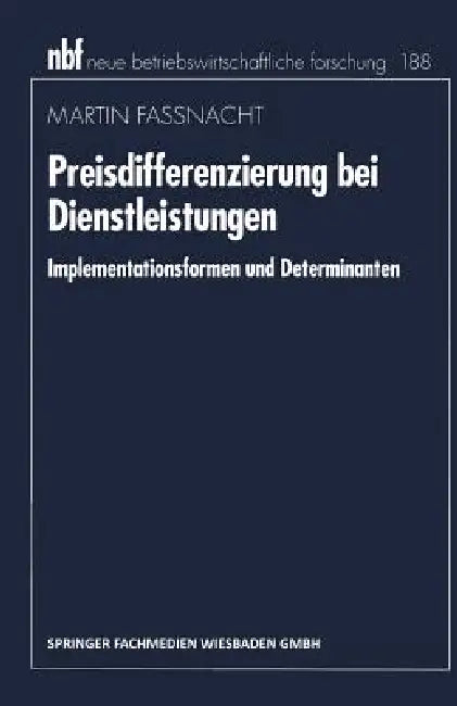 Preisdifferenzierung Bei Dienstleistungen (English, Martin Fassnacht)