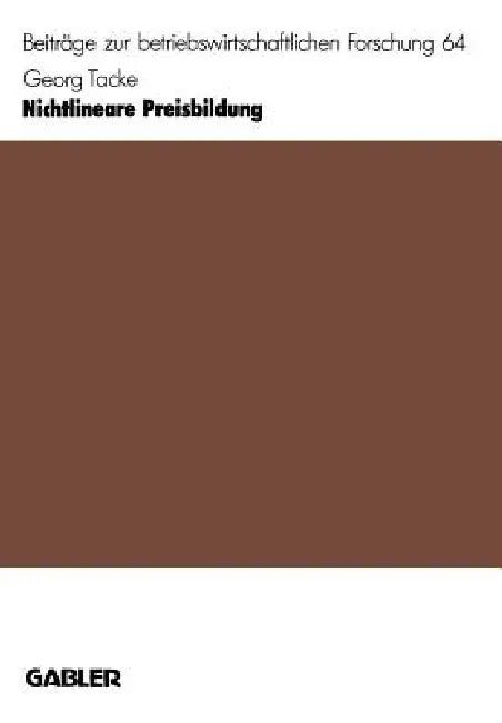 Nichtlineare Preisbildung (English, Georg Tacke)