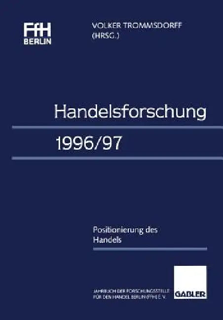 Handelsforschung 1996/97 (English, Volker Trommsdorff)