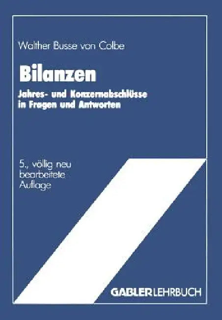 Bilanzen (English, Walther Busse Von Colbe)