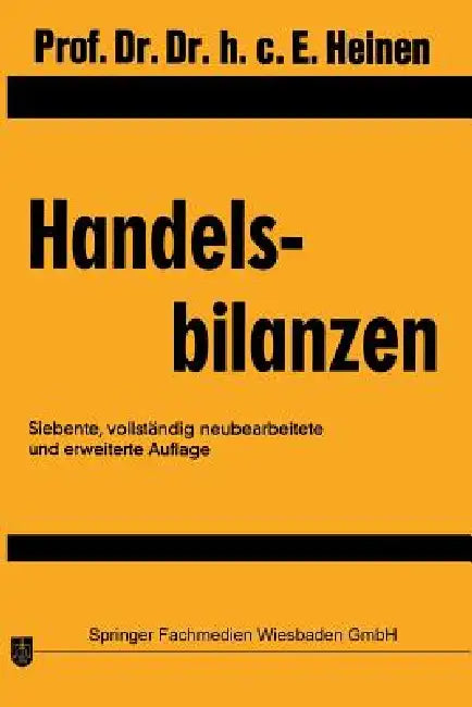 Handelsbilanzen (English, Edmund Heinen)