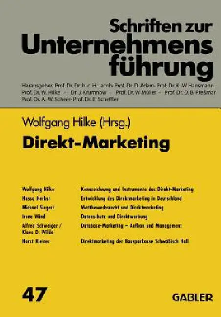 Direkt-Marketing (English, Wolfgang Hilke)