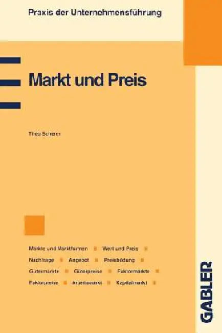 Markt Und Preis (English, Theo Scherer)