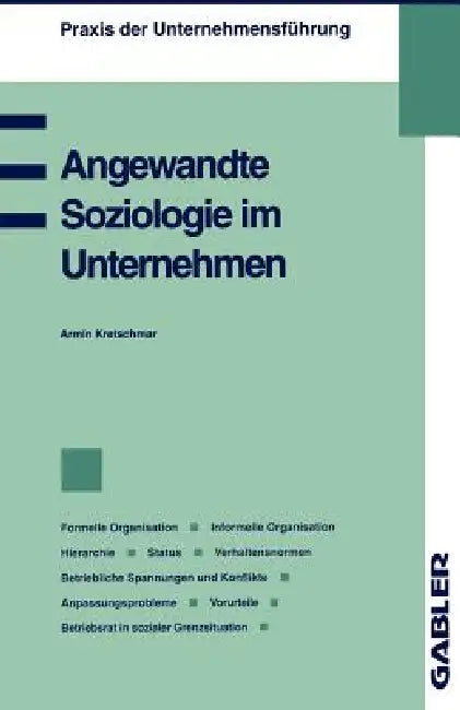Angewandte Soziologie Im Unternehmen (English, Armin Kretschmar)