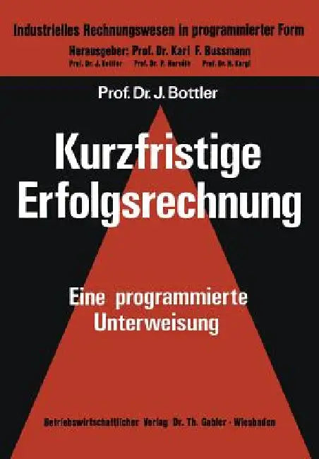Kurzfristige Erfolgsrechnung (English, Jörg Bottler)