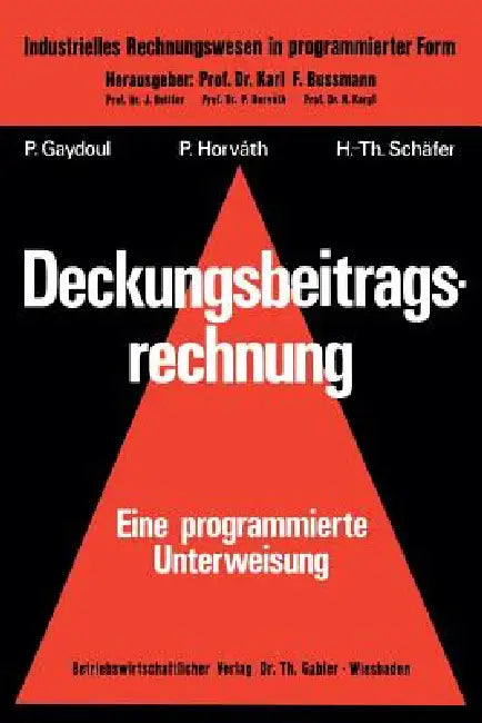 Deckungsbeitragsrechnung (English, Peter Gaydoul)