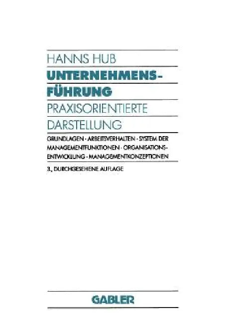 Unternehmensführung (English, Hanns Hub)