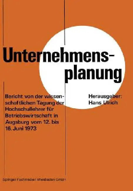 Unternehmensplanung (English, Hans Ulrich)