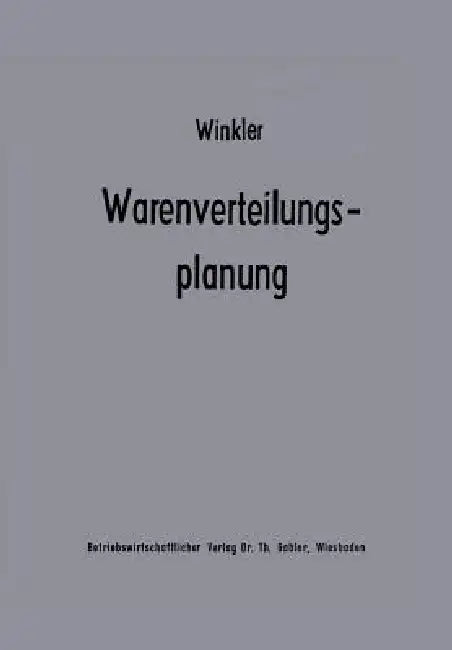 Warenverteilungsplanung (English, Heiko Winkler)