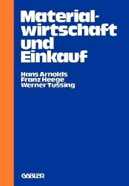 Materialwirtschaft Und Einkauf (English, Hans Arnolds)