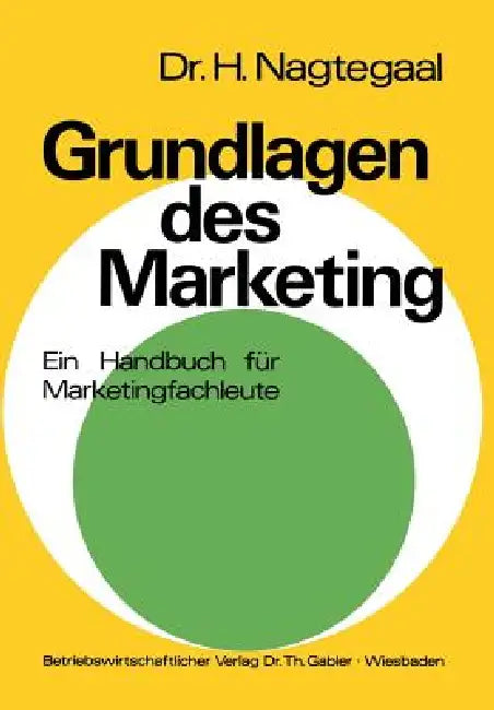 Grundlagen Des Marketing (English, Heinz Nagtegaal)