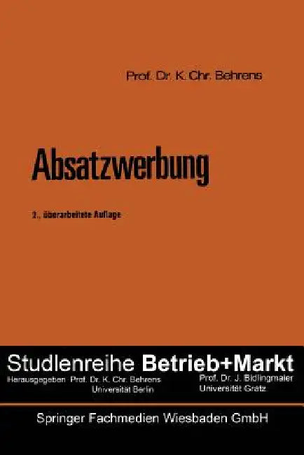 Absatzwerbung (English, Karl Christian Behrens)