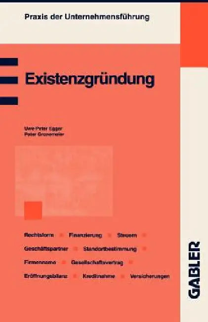 Existenzgründung (English, Uwe-Peter Egger | Peter Gronemeier)
