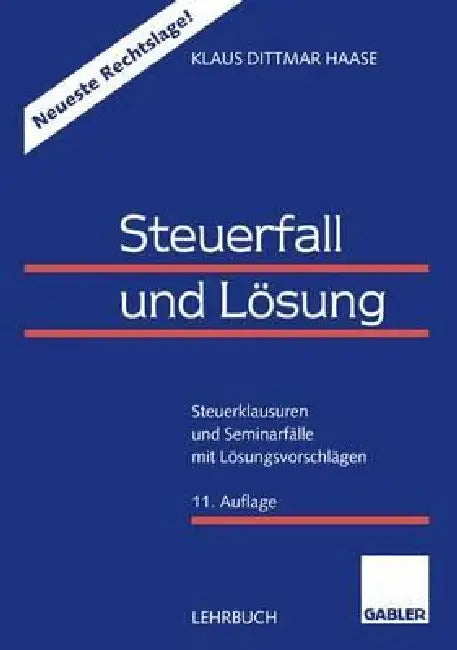 Steuerfall Und Lösung (English, Klaus Dittmar Haase)