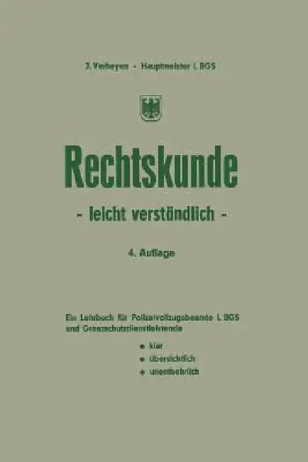 Rechtskunde -- Leicht Verständlich (English, Josef Verheyen)