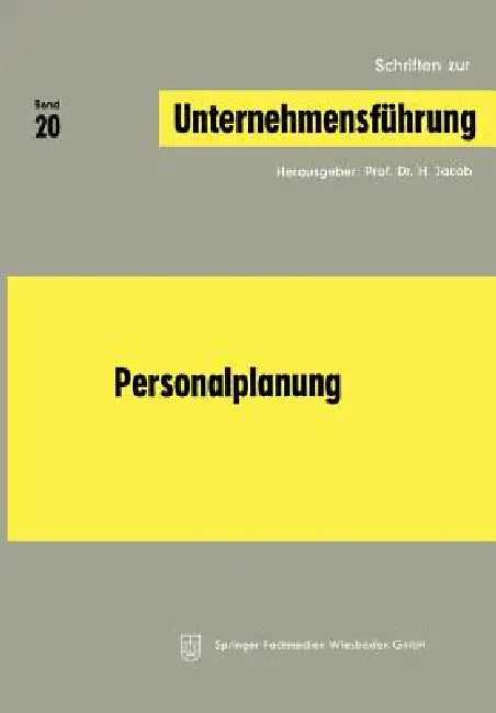 Personalplanung (English, H. Jacob)