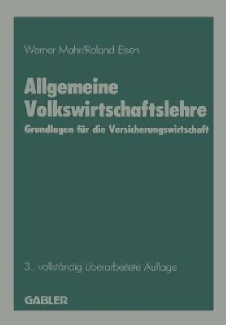 Allgemeine Volkswirtschaftslehre (English, Werner Mahr)