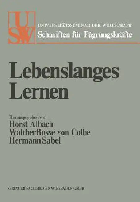 Lebenslanges Lernen (English, Horst Albach)