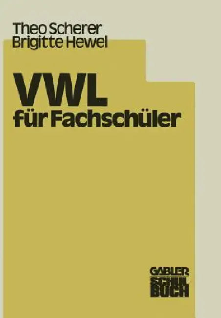 Vwl Für Fachschüler (English, N/A)