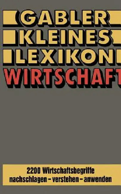Gabler Kleines Lexikon Wirtschaft (English, Na Gabler-Lexikon-Red)