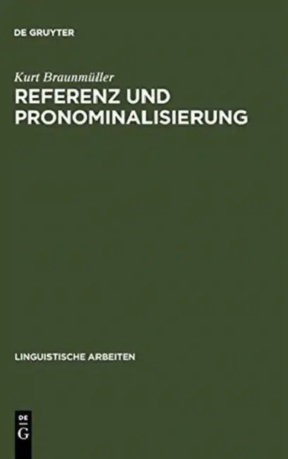 Referenz und Pronominalisierung (English, Kurt Braunmüller)
