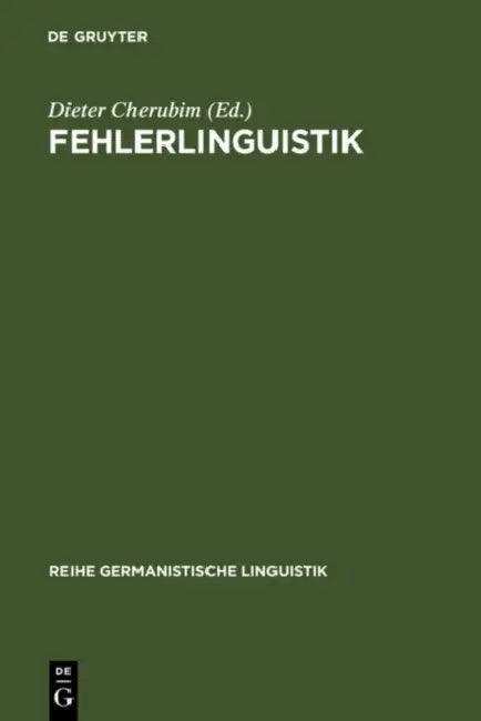 Fehlerlinguistik (English, Dieter Cherubim)