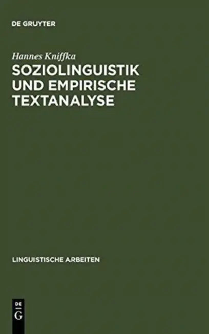 Soziolinguistik und empirische Textanalyse (English, Hannes Kniffka)