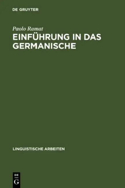 Einführung in Das Germanische (English, Paolo Ramat)