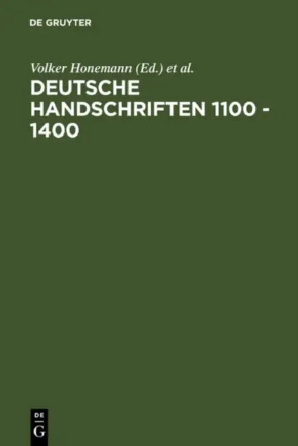 Deutsche Handschriften 1100 - 1400 (English, Volker Honemann | Nigel F. Palmer)