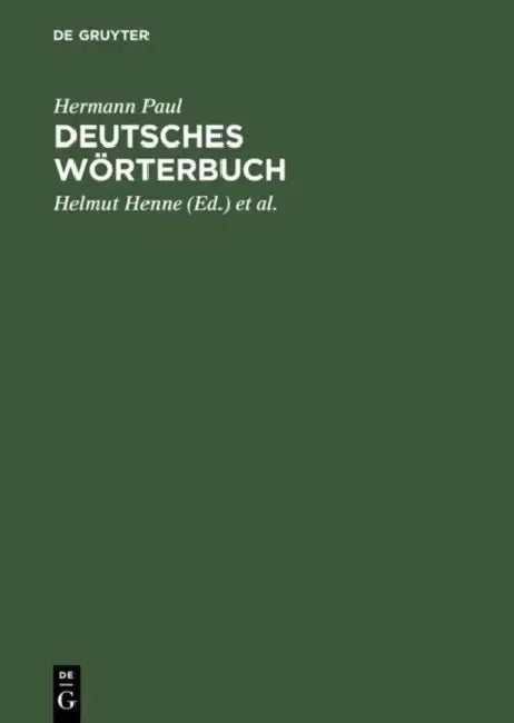 Deutsches Wörterbuch (English, Hermann Paul | Helmut Henne | Georg Objartel)