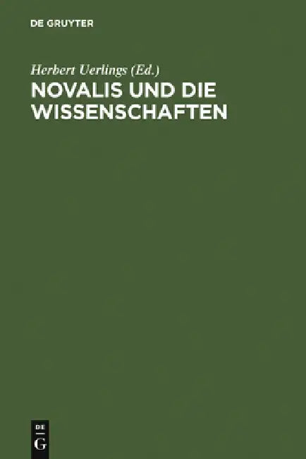 Novalis und die Wissenschaften (English, Herbert Uerlings)