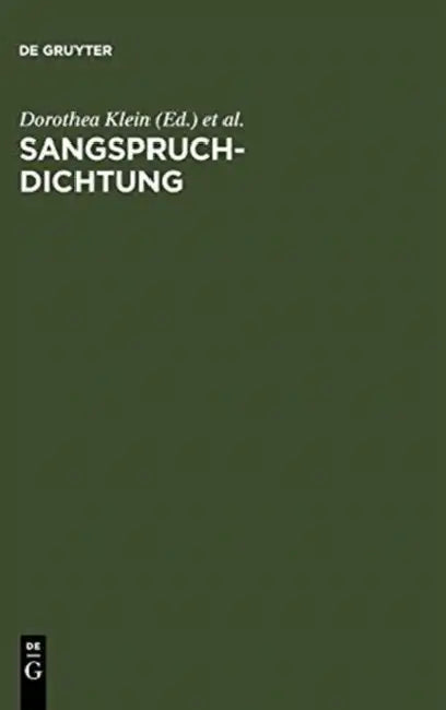 Sangspruchdichtung (English, Dorothea Klein | Trude Ehlert | Elisabeth Schmid)
