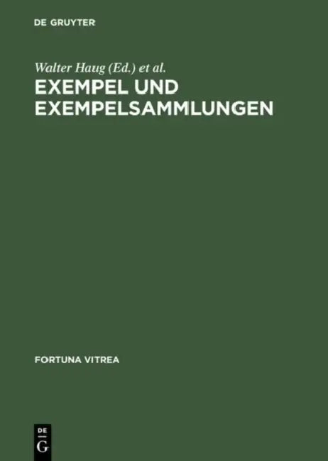 Exempel und Exempelsammlungen (English, Walter Haug | Burghart Wachinger)