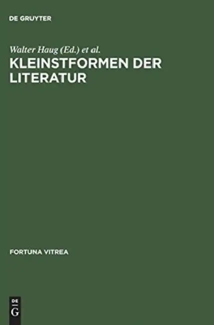Kleinstformen der Literatur (English, Walter Haug | Burghart Wachinger)