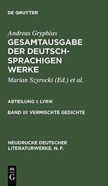 Vermischte Gedichte (English, Marian Szyrocki)