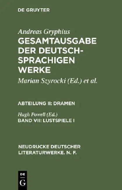 Lustspiele I (English, Hugh Powell)