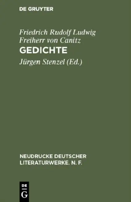 Gedichte (English, Jrgen Stenzel | Friedrich Rudolf Ludwig Freiherr Canitz)
