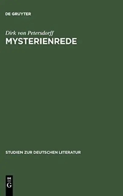 Mysterienrede (English, Dirk Von Petersdorff)