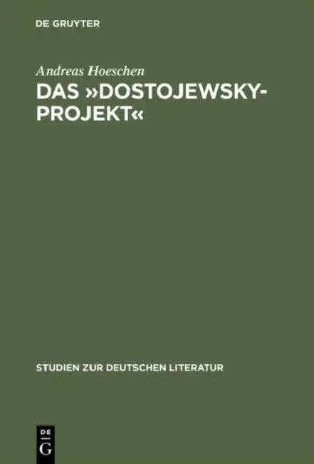 Das »Dostojewsky-Projekt« (English, Andreas Hoeschen)
