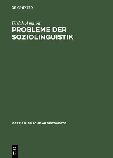 Probleme der Soziolinguistik (English, Ulrich Ammon)