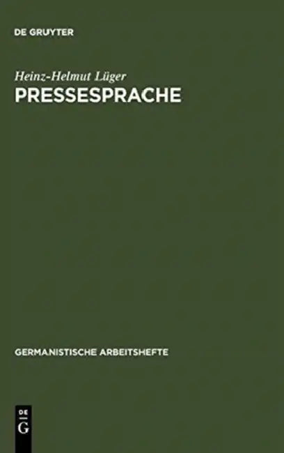 Pressesprache (English, Heinz-Helmut Lüger)