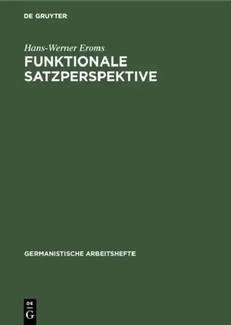 Funktionale Satzperspektive (English, Hans-Werner Eroms)