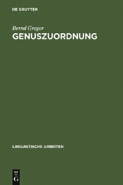 Genuszuordnung (English, Bernd Gregor)