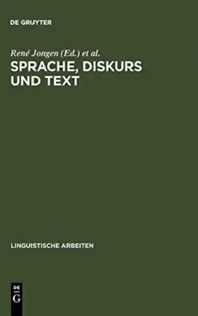 Sprache, Diskurs und Text (English, René Jongen | Sabine De Knop | Peter H. Nelde)